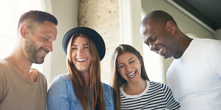 Group of friends laughing