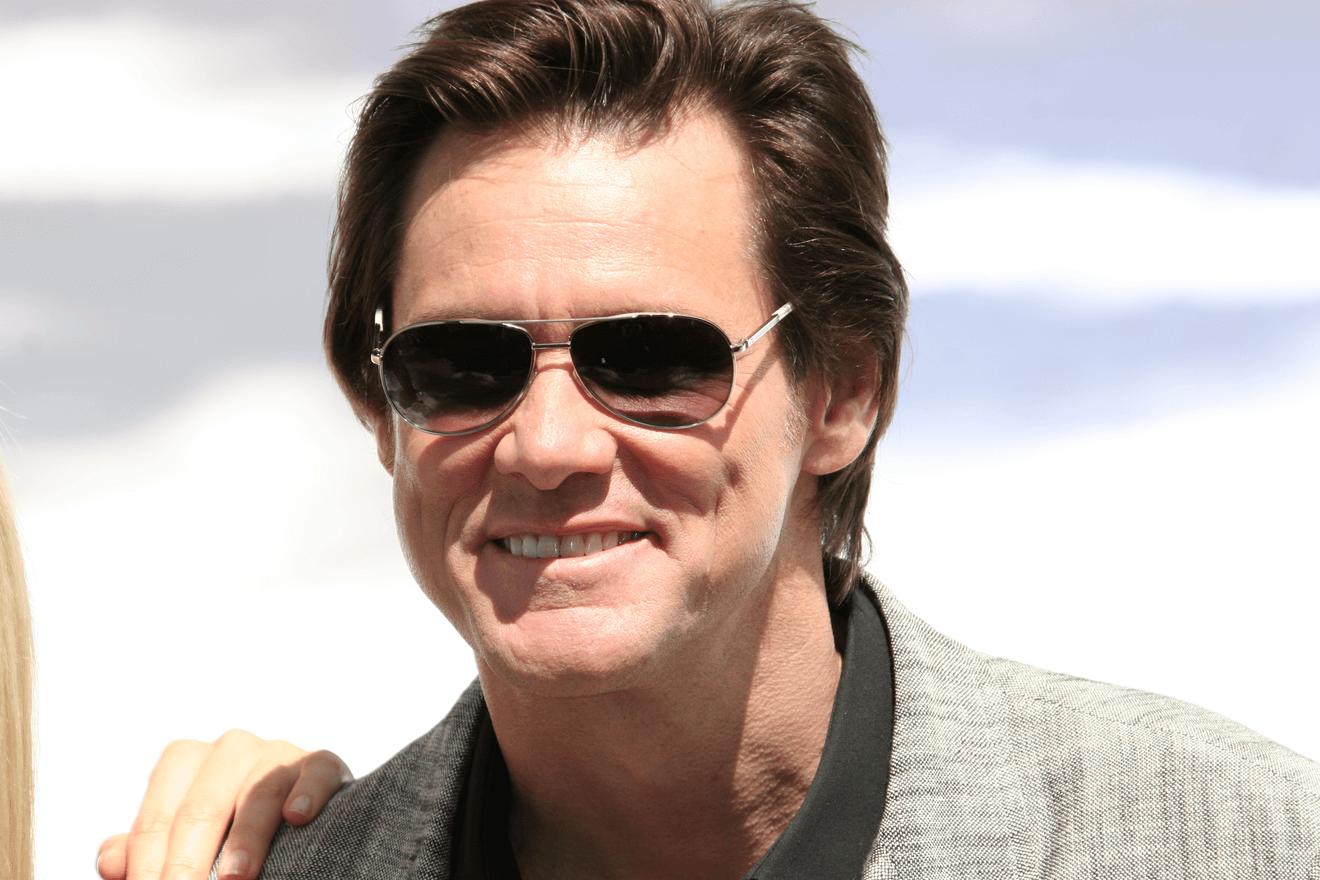 actor jim carrey wearing dark glasses
